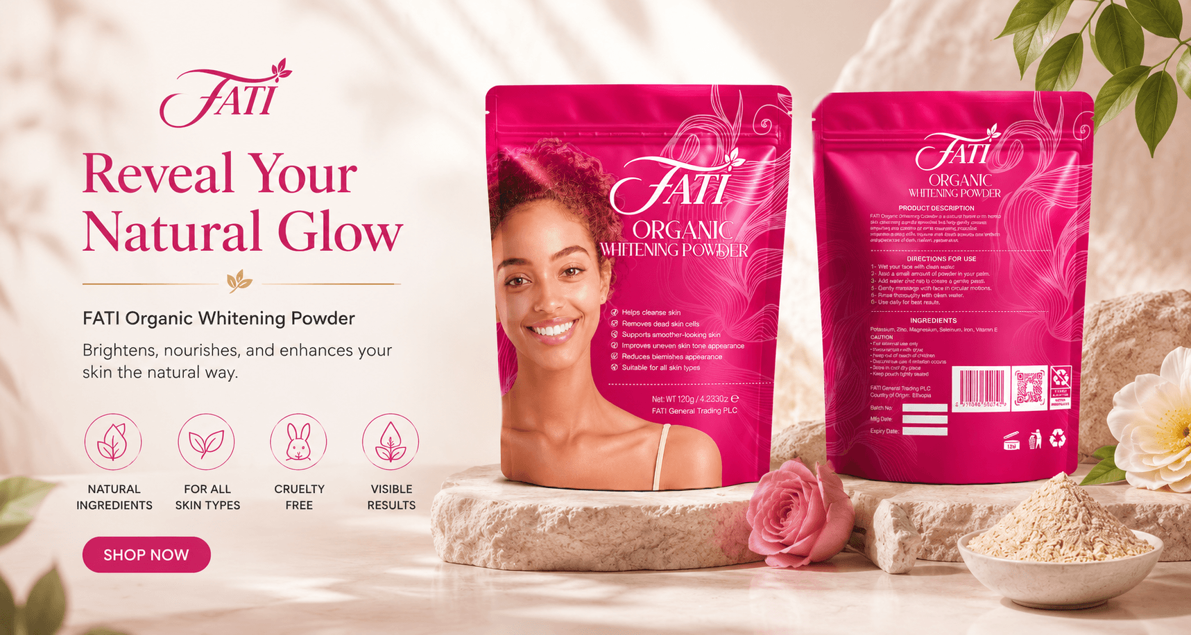Fati Organic Whitening Powder